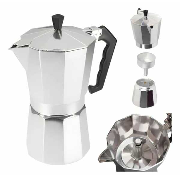 Cafeteira Italiana Alum�nio 3/6/9 X�caras A�o