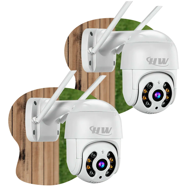 Kit 2 c�mera Ip Icsee Prova D�gua Infravermelho Externa Wifi - HW