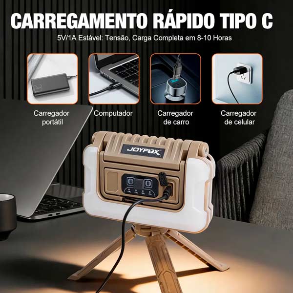 Lanterna Profissional Joyfox LED Dobr�vel